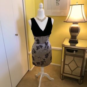 Emanuel Ungaro black and grey silk mini dress sz6